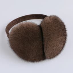 BOONJOVIA Unisex Real Mink Fur Earmuffs With Velvet Band Mens Womens Foldable Ear Warmer-Luxury Winter
