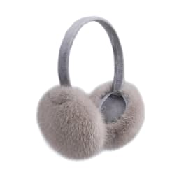 BOONJOVIA Unisex Real Mink Fur Earmuffs With Velvet Band Mens Womens Foldable Ear Warmer-Luxury Winter