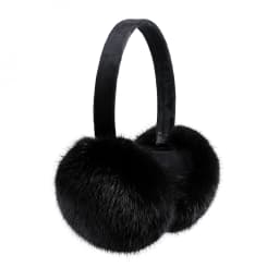 BOONJOVIA Unisex Real Mink Fur Earmuffs With Velvet Band Mens Womens Foldable Ear Warmer-Luxury Winter