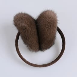 BOONJOVIA Unisex Real Mink Fur Earmuffs With Velvet Band Mens Womens Foldable Ear Warmer-Luxury Winter