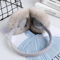 Luxury Winter Fashion Unisex Genuine Mink Fur Earmuffs With Velvet Band Mens Womens Foldable Ear Warmer Real Fur Ear Muff