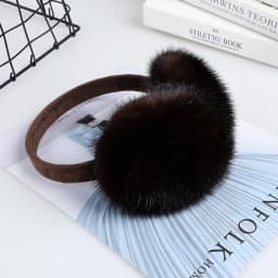 Luxury Winter Fashion Unisex Genuine Mink Fur Earmuffs With Velvet Band Mens Womens Foldable Ear Warmer Real Fur Ear Muff