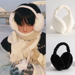 Soft Plush Ear Warmer Winter Warm for Women Men Fashion Solid Color Ear Flap Outdoor Cold Protection EarMuffs Ear Cover
