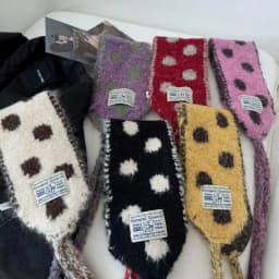Hot Sale Winter Girls Knitted Earmuffs Cute Color Women Dots Strap Ear Protection Lady Warm Versatile Earflap