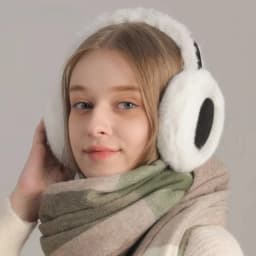 Soft Plush Ear Keep Warmer Winter Thicken Fluffy Plush Earmuffs Solid Fashion Outdoor Earflap Protection Foldable Ear Cover