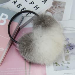 New Winter Real Fox Fur Earmuffs for Women Natural Fox Fur Scarves Dual use Genuine Warmer Plush EarMuff Outdoor Solid Fur Scarf