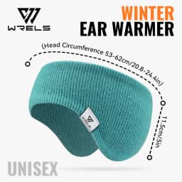 WRELS Fleece Ear Warmer Muffs Headband Ear Muffs Yoga Warm Stretchy Thermal Ear Muffs Men Women Cold Weather Windproof Earmuffs