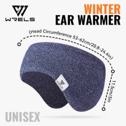 WRELS Fleece Ear Warmer Muffs Headband Ear Muffs Yoga Warm Stretchy Thermal Ear Muffs Men Women Cold Weather Windproof Earmuffs
