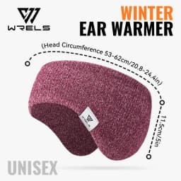 WRELS Fleece Ear Warmer Muffs Headband Ear Muffs Yoga Warm Stretchy Thermal Ear Muffs Men Women Cold Weather Windproof Earmuffs