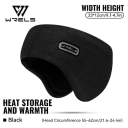 WRELS Ear Warmers Headband Fleece Earmuffs Winter Elastic Anti-Slip Headband Unisex Outdoors Sports Workout Headband Ear Muffs