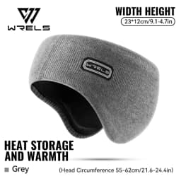WRELS Ear Warmers Headband Fleece Earmuffs Winter Elastic Anti-Slip Headband Unisex Outdoors Sports Workout Headband Ear Muffs
