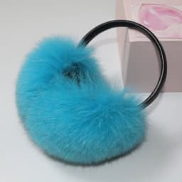 New 100% Natural Fox Fur Earlaps Fashion Women Fluffy Real Fox Fur Earmuffs Winter Lady Big Pompoms Fox Fur Plush Ear Muff