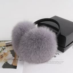 New 100% Natural Fox Fur Earlaps Fashion Women Fluffy Real Fox Fur Earmuffs Winter Lady Big Pompoms Fox Fur Plush Ear Muff