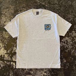Pure Cotton 260g Heavyweight Short Sleeve T-Shirt Couple Style Unisex Peace Flower Hong Kong Style Small Chen Story Multi