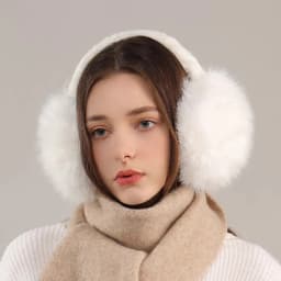 1pc Solid color Earmuffs Unisex Winter Foldable Earmuffs Plush Faux Fur Ear Muffs Warmers for Women and Men Ear Protection Cover