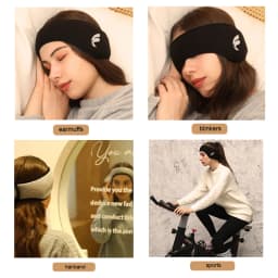 1/2/3PCS Sleeping Ear Cover Multifunctional Plush Anti Noise Relaxing Blindfold Earmuff Adjustable Eye Mask For Men And Women