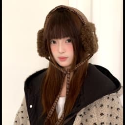 Retro Plaid Earmuffs For Women New Winter Style For Outdoor Cold Protection Thickened Warm Earmuffs With Straps For