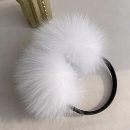 New Style Luxury Ladies Fox Fur Earmuffs Winter Women Warm Real Fox Fur Earmuffs Girl's Earlap Ultra Large Ladies Plush Earmuff