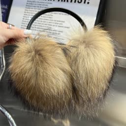 New Style Luxury Ladies Fox Fur Earmuffs Winter Women Warm Real Fox Fur Earmuffs Girl's Earlap Ultra Large Ladies Plush Earmuff