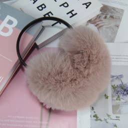 New Style Luxury Ladies Fox Fur Earmuffs Winter Women Warm Real Fox Fur Earmuffs Girl's Earlap Ultra Large Ladies Plush Earmuff
