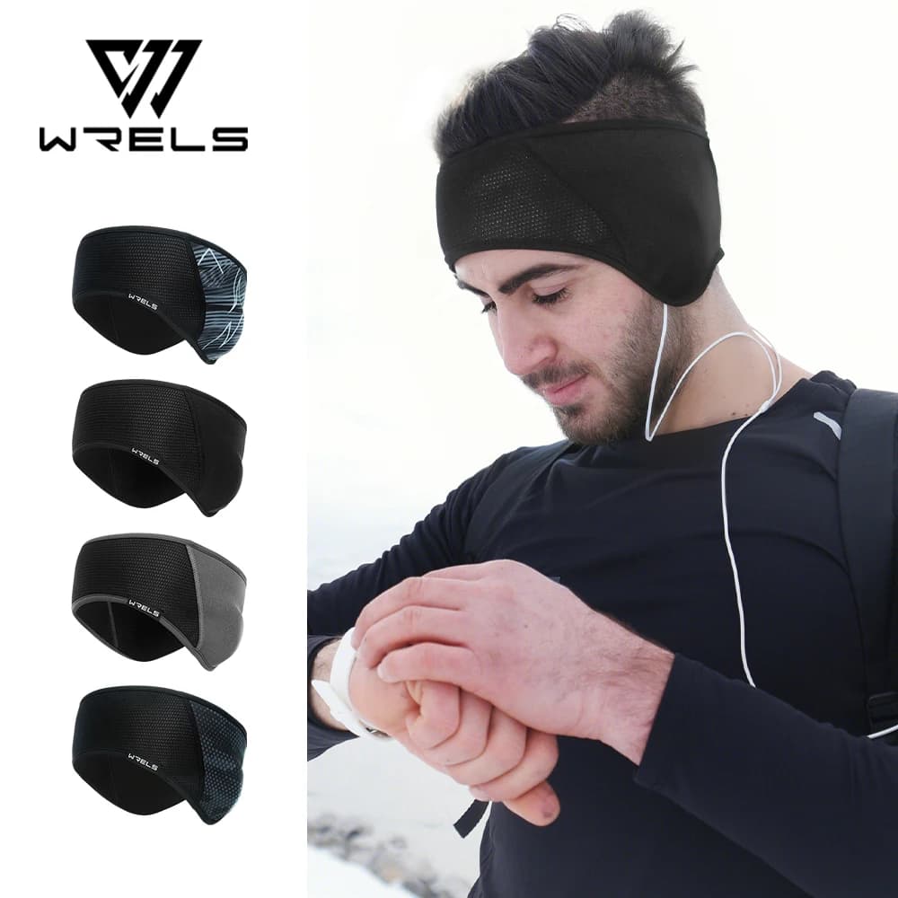 WRELS Outdoor Running Windproof Elastic Ear Muffs Headwear Lightweight Ear Protection Winter Autumn Sport Ear Warmer Headbands