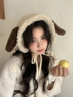 Kiki Hop Plued Ear Caps Winter Guard Warm Thumbs Slip for School Cute L Lambda Ngy Wool Earphone Covers Fastener on Earphone