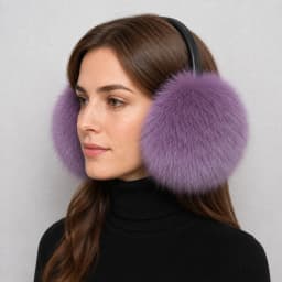 New Winter Real Fox Fur Earmuffs for Women Natural Fox Fur Scarves Dual Use Genuine Warmer Plush EarMuff Outdoor Solid Fur Scarf