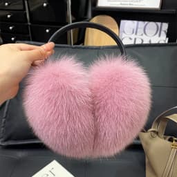 New Winter Real Fox Fur Earmuffs for Women Natural Fox Fur Scarves Dual Use Genuine Warmer Plush EarMuff Outdoor Solid Fur Scarf