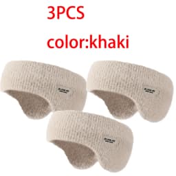 1/2/3Pairs Warmer Knitted Earmuffs Winter Windproof Outdoor Skiing Sport Cover Head Women Men Thick Cold Proof Cycling Earmuffs