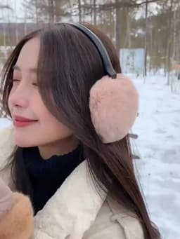 Natural 100% Rex Rabbit Fur Earmuffs Fashion Women Warm Russia Winter Real Fur Earmuffs Children Ear Cover fur Earlap Girl