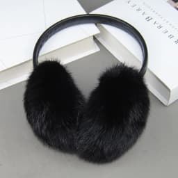 New Winter Luxury Women Warm 100% Real Natural Mink Fur Earmuff Outdoor Fashion Mink Fur Earmuffs Girl Winter Ear Protection