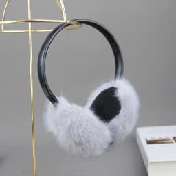 New Winter Luxury Women Warm 100% Real Natural Mink Fur Earmuff Outdoor Fashion Mink Fur Earmuffs Girl Winter Ear Protection