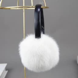 New Winter Luxury Women Warm 100% Real Natural Mink Fur Earmuff Outdoor Fashion Mink Fur Earmuffs Girl Winter Ear Protection