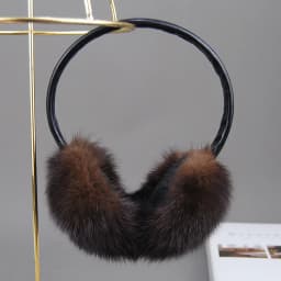 New Winter Luxury Women Warm 100% Real Natural Mink Fur Earmuff Outdoor Fashion Mink Fur Earmuffs Girl Winter Ear Protection
