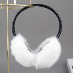 New Winter Luxury Women Warm 100% Real Natural Mink Fur Earmuff Outdoor Fashion Mink Fur Earmuffs Girl Winter Ear Protection