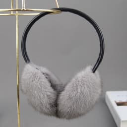 New Winter Luxury Women Warm 100% Real Natural Mink Fur Earmuff Outdoor Fashion Mink Fur Earmuffs Girl Winter Ear Protection