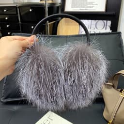 2026 Women Real Fox Fur Ear Cover Warm Winter Earmuffs Headwear Ear Muffs Earmuffs Cold Ear Warmer Ear Protection Headband