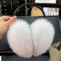 2026 Women Real Fox Fur Ear Cover Warm Winter Earmuffs Headwear Ear Muffs Earmuffs Cold Ear Warmer Ear Protection Headband