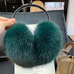 2026 Women Real Fox Fur Ear Cover Warm Winter Earmuffs Headwear Ear Muffs Earmuffs Cold Ear Warmer Ear Protection Headband