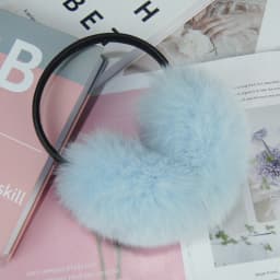 New Style Luxury Ladies Fox Fur Earmuffs Winter Women Warm Real Fox Fur Earmuffs Girl's Earlap Ultra Large Ladies Plush Earmuff