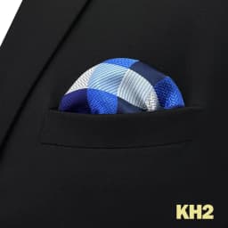Mens Navy Blue Pocket Square Handkerchief Dark Royal Blue Paisley Floral Suit Pocket Towel Hanky Business Wedding Accessories