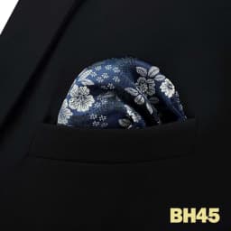 Mens Navy Blue Pocket Square Handkerchief Dark Royal Blue Paisley Floral Suit Pocket Towel Hanky Business Wedding Accessories