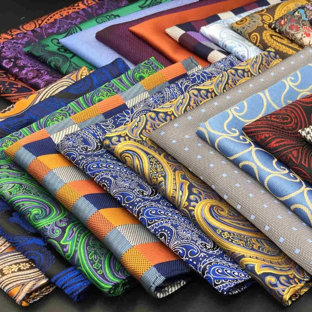Mens Navy Blue Pocket Square Handkerchief Dark Royal Blue Paisley Floral Suit Pocket Towel Hanky Business Wedding Accessories