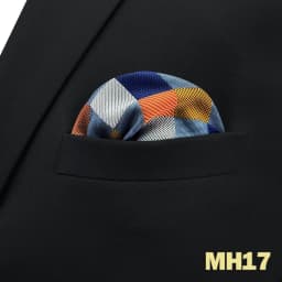Mens Navy Blue Pocket Square Handkerchief Dark Royal Blue Paisley Floral Suit Pocket Towel Hanky Business Wedding Accessories