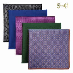 5 Pieces Classic Mens Pocket Square Set Handkerchief Assorted Suit Hanky Multi Designs Business Wedding Formal Gift Dropshipping
