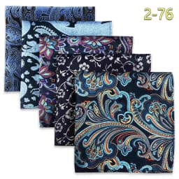 5 Pieces Classic Mens Pocket Square Set Handkerchief Assorted Suit Hanky Multi Designs Business Wedding Formal Gift Dropshipping