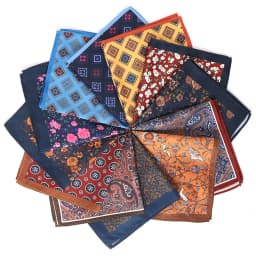 Tailor Smith Mens Pocket Squares Vintage Printed Checked Paisley Suit Handkerchiefs Luxury Men Hanky Accessories for gift