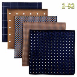 5 Pack Set Mens Pocket Square Handkerchief Multiple Designs Paisley Floral Solid Color Suit Towel Hanky Gentlemen Party Prom