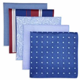 5 Pack Set Mens Pocket Square Handkerchief Multiple Designs Paisley Floral Solid Color Suit Towel Hanky Gentlemen Party Prom