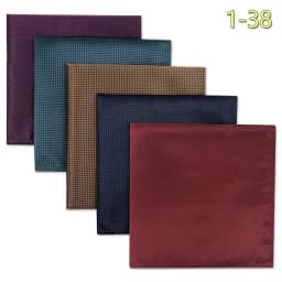 5 Pack Set Mens Pocket Square Handkerchief Multiple Designs Paisley Floral Solid Color Suit Towel Hanky Gentlemen Party Prom